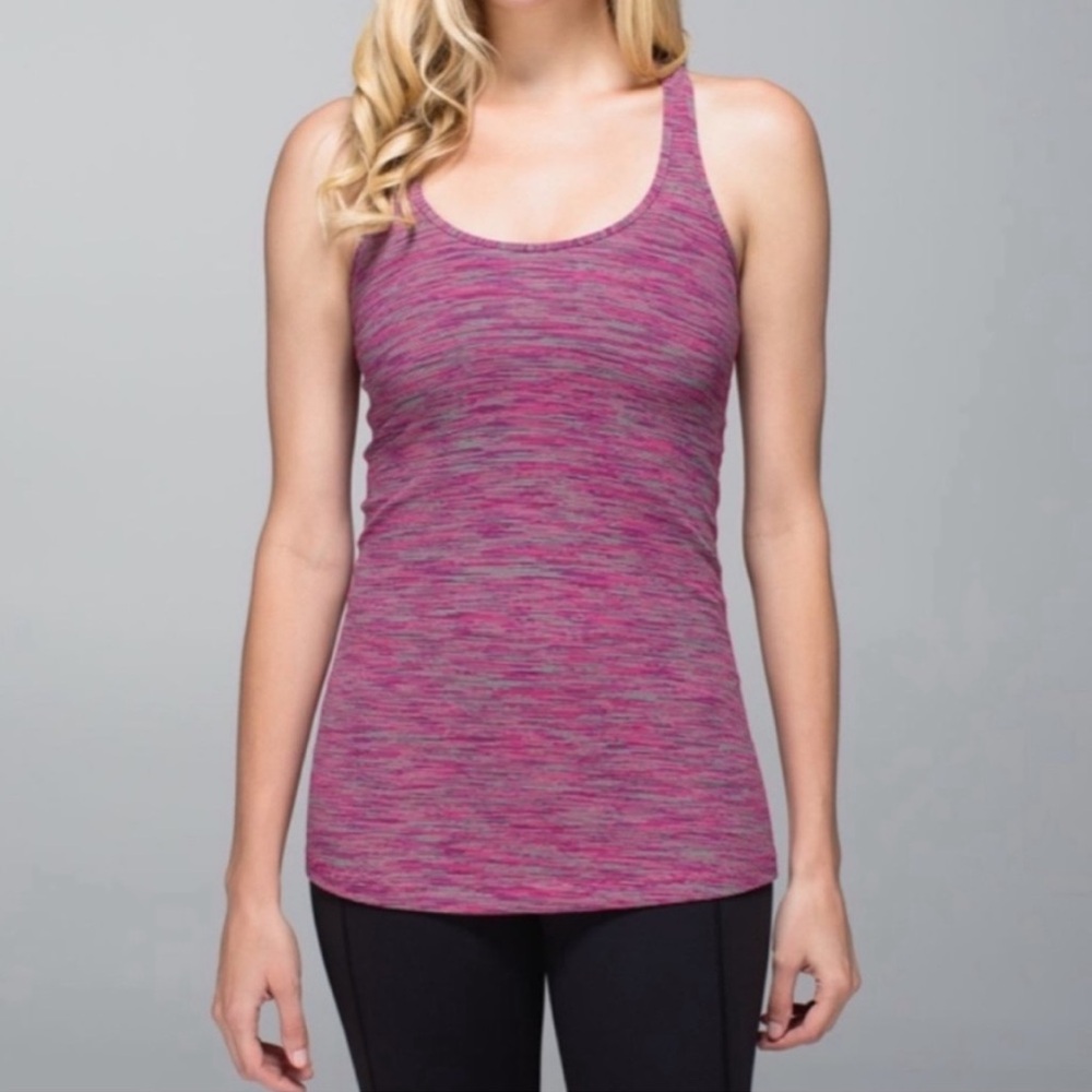 Lululemon Athletica Cool Racerback Tank Rainbow-Striped We Are From Space March